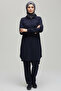 Women's Tunic Ö Button-Front Top Ce Pocketed Ol Cuffed Pants Elastic Waist Pocketed İ Pocketed Set - 2