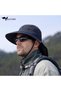 Unisex Outdoor Wide Brim Hat Uv Protection Upf50+ Sun Hat with Neck Protection for Camping Fishing Trekking Black - 6