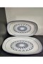 Porselen Digital 2 Pieces 29 cm (Large) Salad, Presentation, Boat Plate