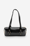 Women's Double Zippered Hand and Shoulder Bag with Internal Pocket Darvin Black - 2
