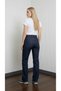 Hayal Dark Blue Women's Lycra High Waist Palazzo Jeans Loose Denim Trousers - 2