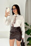 Women's Oversized Shirt with Scarf Detail – Stylish Design with Pocket Detail - 3
