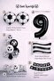 Black and White Football Themed 9Th Birthday Balloon Set - 2