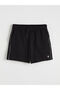 Black Comfortable Fit Men's Shorts with Elastic Waist