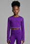 Tori Flat Finger Snap Long Sleeve Girls Tshirt - 2