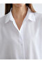 White Oversize Poplin Women's Shirt Tunic - 3