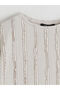 Crew Neck Textured Blouse - 6