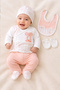 Baby Girl Bowknot Luxury Embellished Embroidered 5-Piece Hospital Release Newborn Set Stl7169