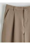 Beige Comfortable Fit Men's Pleated Pants - 7