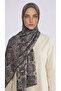 Lara Motif Patterned Cotton Shawl - Green