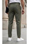 Men's Oldmoney Fabric Trousers with Buckle Detail - 4