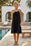 Black Strappy Casual Muslin Woven Dress with Hidden Pockets and Adjustable Straps 105 55 - 3