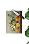 Orange and Flower Themed Tempered Glass Cutting Board 30X40 cm Size Uv Printing - Bckt061 - 3