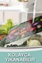Colorful Mushroom and Pepper Themed Tempered Glass Cutting Board 30X40 cm Size Uv Printing - Bckt073 - 6