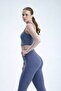 Women's Anthracite Gathering High Waist Basic Sports Leggings