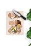 Minimal Geometric Plant Pattern Tempered Glass Cutting Board 30X40 cm Size Uv Printing - Bckt079 - 3