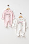 Baby Girl MUMMY&DADDY Embroidered 2-Piece Newborn Hospital Take-Home Romper Set YK233878