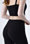 Women's Black Slimming High Waist Basic Sports Leggings - 2