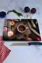 Autumn Themed Apple Tea Still Life Tempered Glass Cutting Board 30X40 cm Size Uv Printing - Bckt070