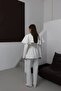 Women's White Detachable Cape Detailed Jacket and Pants Set - 6