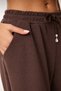 Women's Wide Leg Modal Sweatpants Brown - 2