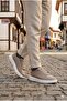 Lukas Noka Comfortable Lightweight Rubber Laced Linen Sneaker Men's Shoes