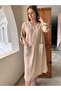 Hooded Linen Pocket Sequin Dress