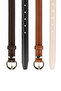 Women's Thin Gold Buckle Basic Belt - Classic Pants Skirt Jacket Belt - 6