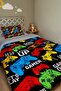 Game Passion Patterned Single Duvet and Pillowcase