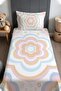 Layered Floral Dreams Patterned Bedspread and Pillowcase