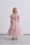 Girl's Cotton Powder Rose Appliqué Blouse Skirt Set - 4