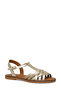 26S-378 6Fx Gold Women's Flat Sandals - 2
