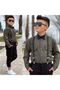 Boy's Striped Shirt and Pants with Bow Tie and Straps, 4-Piece Combination Set - Holiday Set