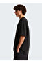 Nf0A8G9Ujk31-M Liquid Logo Oversiz Black Round Regular Fit Plain Men's T-Shirt - 2