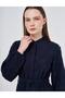 100% Cotton Embroidered Dress Dark Navy Blue - 6