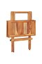 Folding Bistro Table 60x60x65 cm Solid Teak Wood - 4