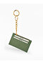 Mint Green Shk136 Faux Leather, Zippered, Five-Compartment Card Holder and Bag Charm - 6
