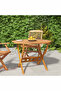 Folding Garden Table 90x75 cm Solid Wood Acacia