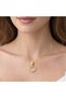 Tarnish-Resistant Steel Stone Heart Pendant Gold Color Dangle Elegant Women's Necklace - 3