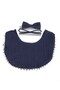 -Sophia Set of Baby Bib and Ribbon Headband - Navy Blue