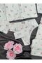 Women's Pink Rose 4-Piece Cotton Pajama Set - 7
