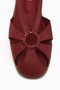 Cally Genuine Leather Burgundy Elastic Women's Sandals - 5