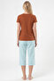 3617 Women's Plaid Woven Single Bottom Capri - 3