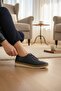 Genuine Leather Laser Perforated and Wicker-Piped Orthopedic Comfort Shoes