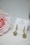 Velvet Rose Zircon Stone Evil Eye Bead Model Earrings – Sparkling Gold Women's Earrings - 3