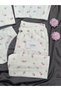 Women's Pink Rose 4-Piece Cotton Pajama Set - 6