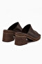 Fanny Brown Heeled Women's Slippers - 7