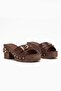 Edita Taba Belt Detailed Platform Heeled Women's Slippers - 3