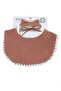 -Sophia Set of Baby Bib and Ribbon Headband - Rust - 2