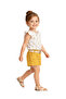 Girl's Floral Patterned Blouse and Mustard Shorts Summer Set - 3